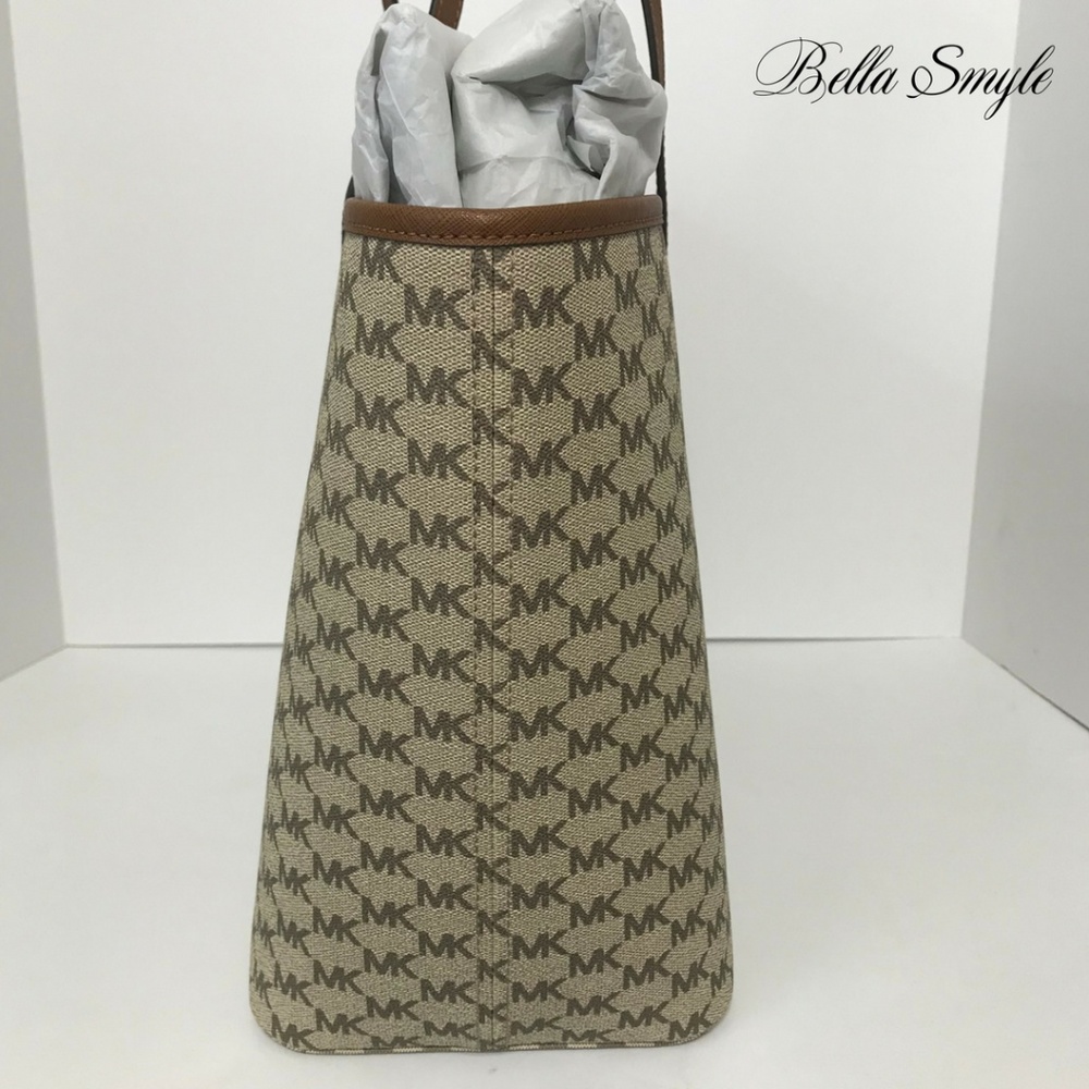 Michael Kors Emry Large Top Zip Heritage Signature - Picture 6 of 8